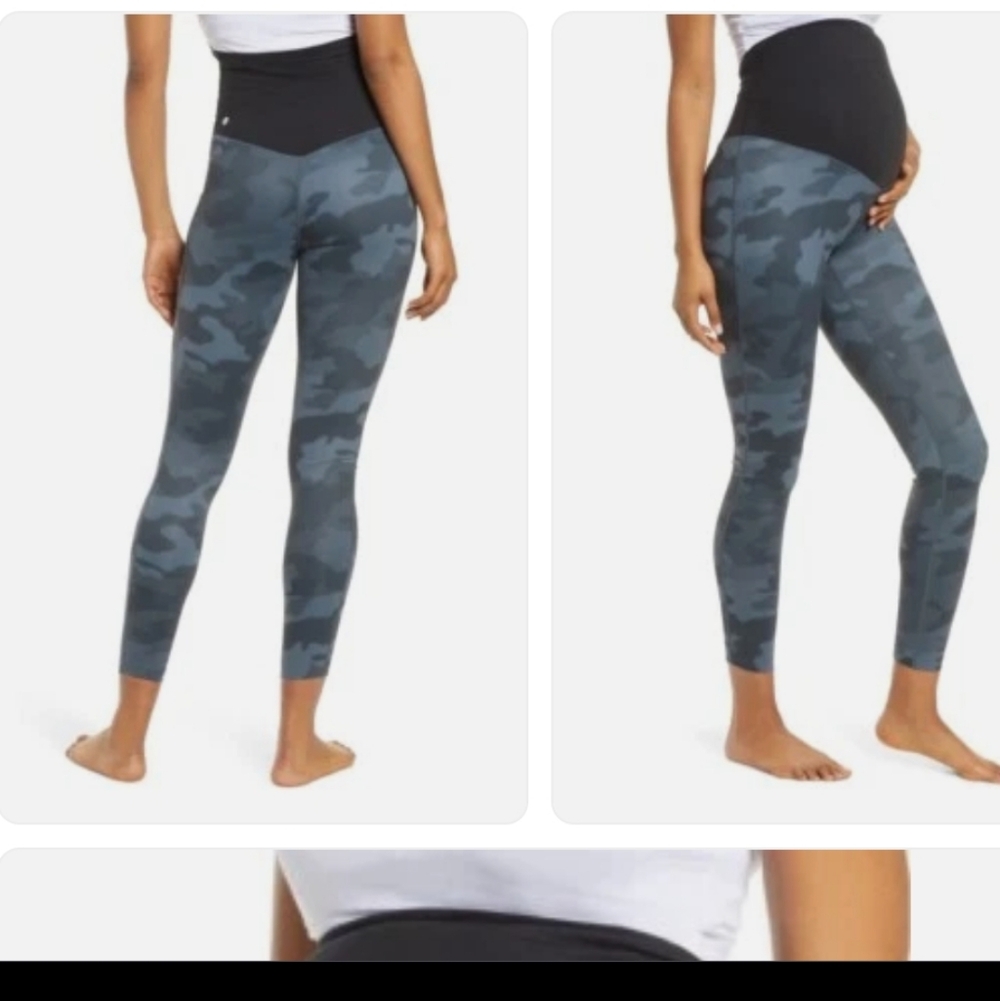 Zella Maternity 7/8 Black and Gray Camouflage Leggings - Picture 5 of 5